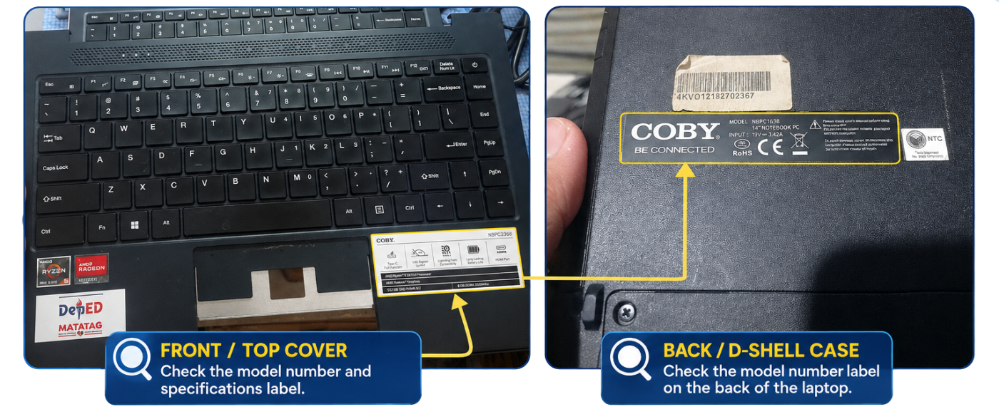 How to Find Model Number of your Coby Laptops